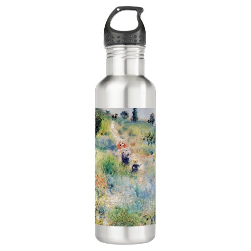 Renoir _ Path Leading through Tall Grass Stainless Steel Water Bottle