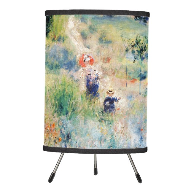 Renoir - Path Leading through Tall Grass Tripod Lamp (Front)