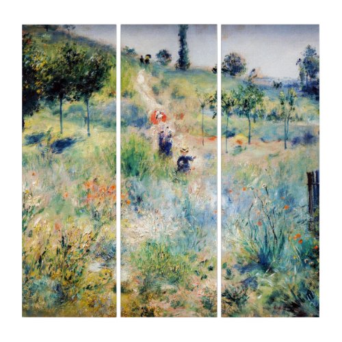 Renoir _ Path Leading through Tall Grass Triptych