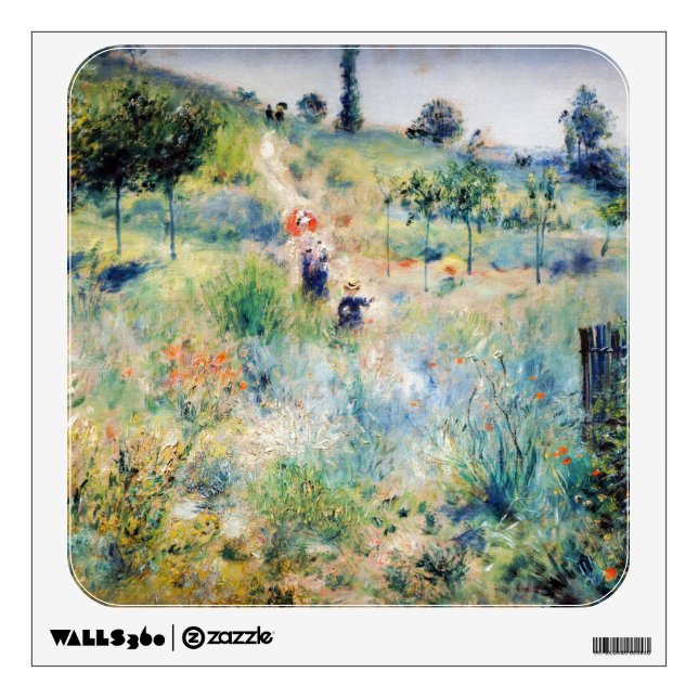Renoir - Path Leading through Tall Grass Wall Decal (Front)
