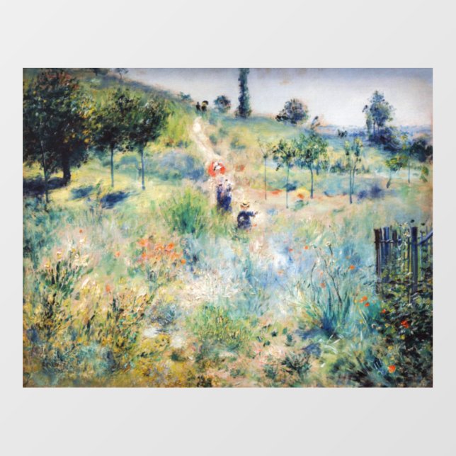 Renoir - Path Leading through Tall Grass Wall Decal (Front)
