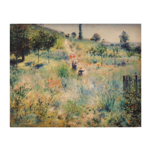 Renoir - Path Leading through Tall Grass Wood Wall Art (Front)