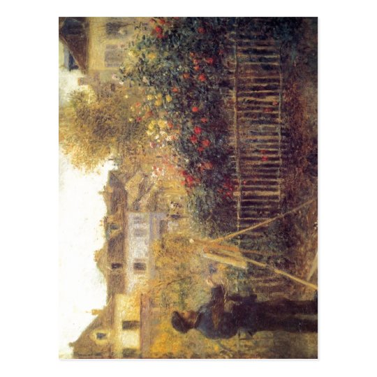 Renoir, Pierre-Auguste Monet beim Malen in seinem Postcard