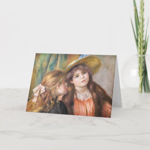 Renoir _ Portrait of Two Little Girls Card