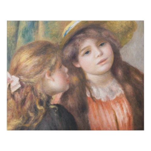 Renoir _ Portrait of Two Little Girls Faux Canvas Print