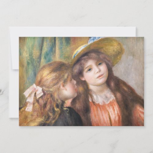 Renoir _ Portrait of Two Little Girls Invitation