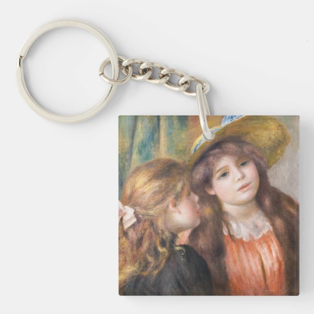 Renoir - Portrait of Two Little Girls Keychain (Front)