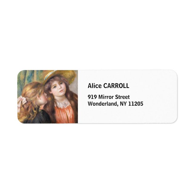 Renoir - Portrait of Two Little Girls Label (Front)