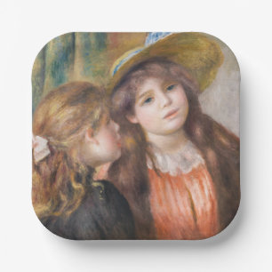 Renoir - Portrait of Two Little Girls Paper Plates
