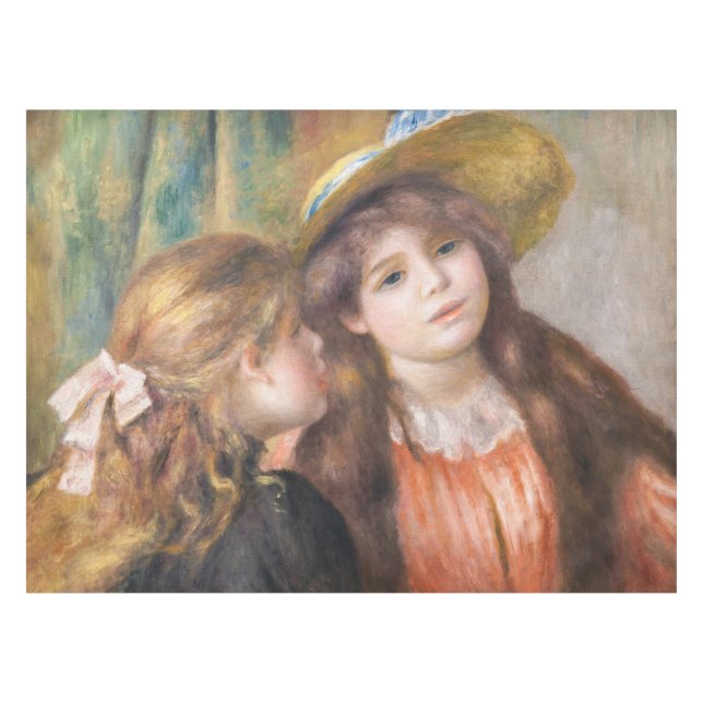 Renoir - Portrait of Two Little Girls Tablecloth (Front (Horizontal))