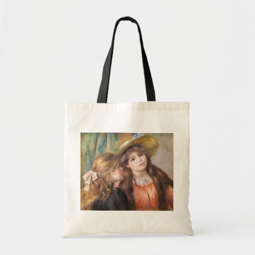 Renoir _ Portrait of Two Little Girls Tote Bag