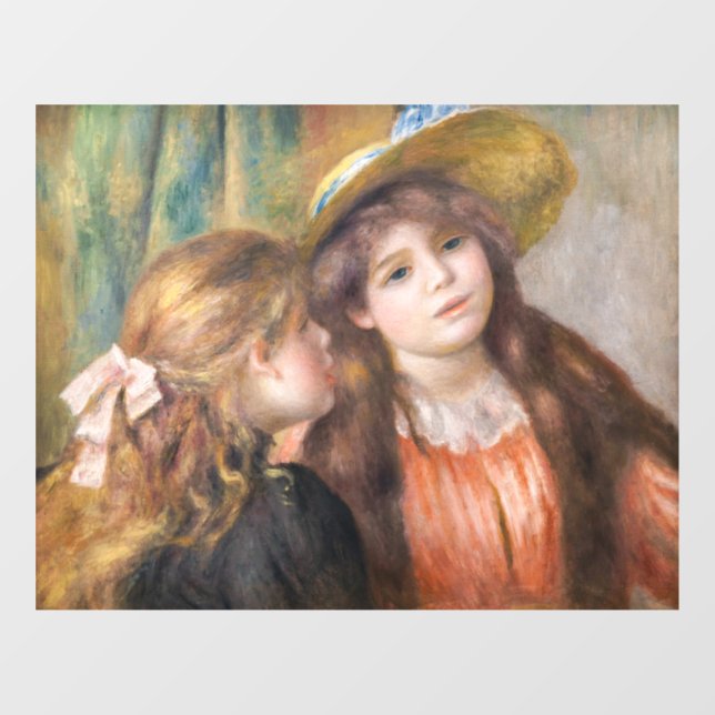Renoir - Portrait of Two Little Girls Window Cling (Sheet)