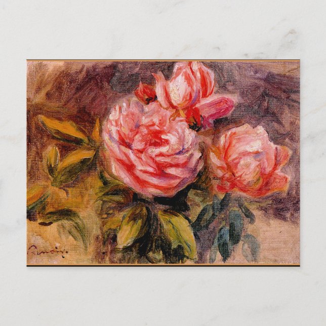 Renoir - Roses, 1910 fine art painting Postcard (Front)