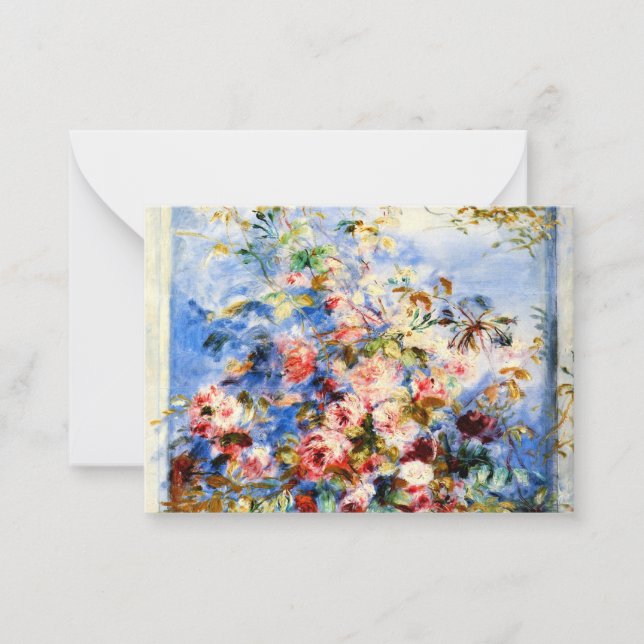 Renoir - Roses in a Window Note Card (Front)