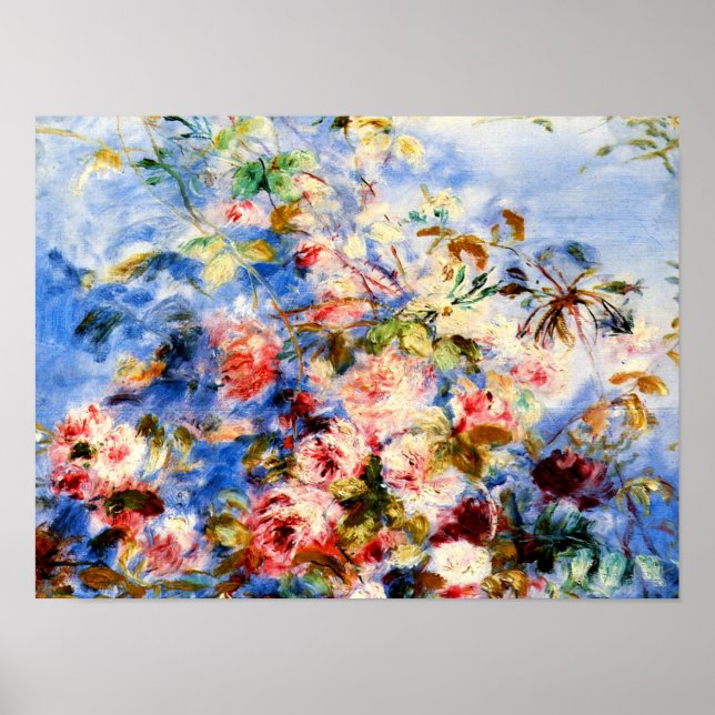 Renoir - Roses in a Window Poster (Front)