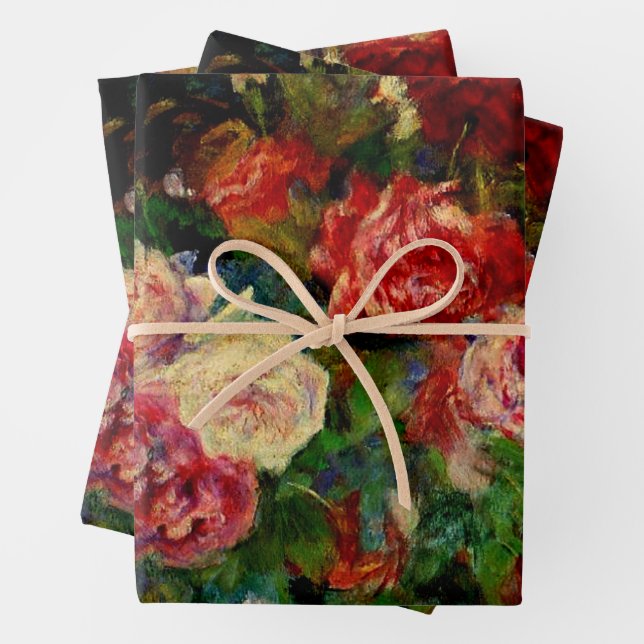 Renoir - Roses Wrapping Paper Sheets (In situ)