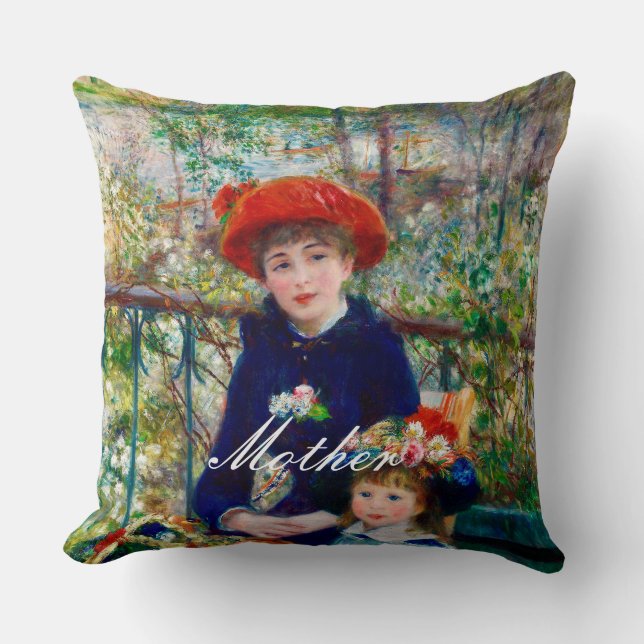 Renoir’s Mother and Child Throw Pillow   (Front)