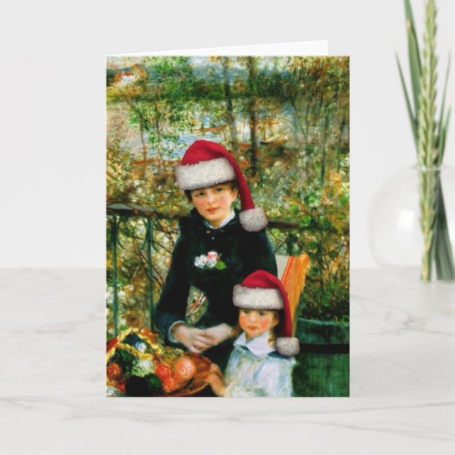 Renoir Santa Greeting Card (Front)