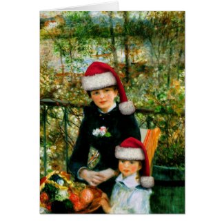 Renoir Santa Greeting Card