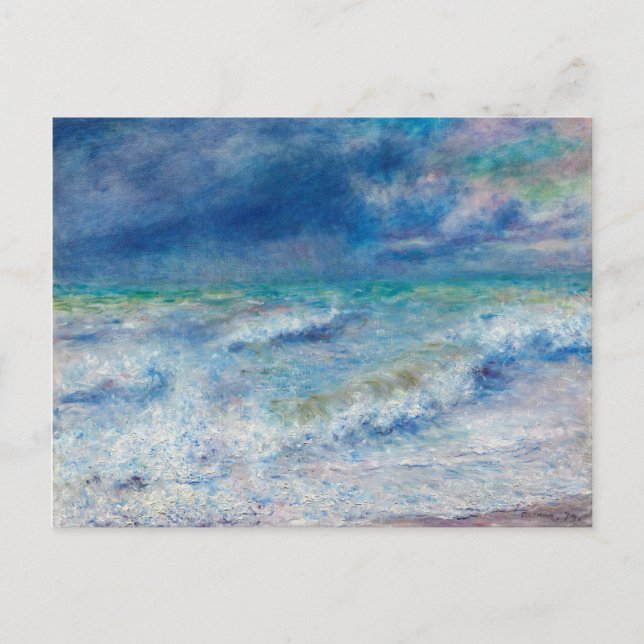 Renoir Seascape. Blue nautical impressionism. Sea Postcard (Front)