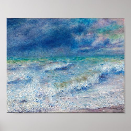 Renoir Seascape Blue nautical impressionism Sea Poster