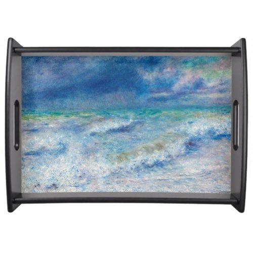 Renoir Seascape Blue nautical impressionism Sea Serving Tray