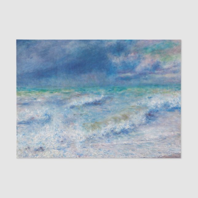 Renoir Seascape. Blue nautical impressionism. Sea Tissue Paper (Front)