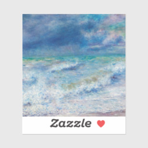 Renoir Seascape. Blue nautical sea impressionism Sticker