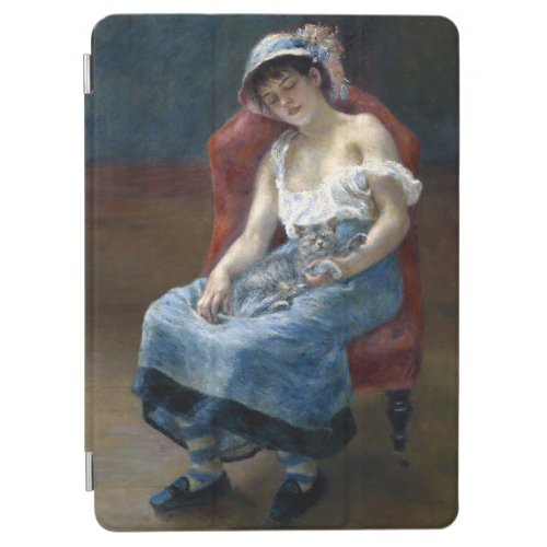 Renoir Sleeping Girl With Cat Classic Art iPad Air Cover