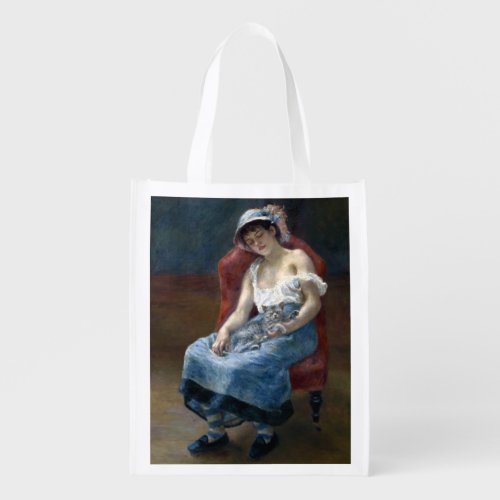 Renoir Sleeping Girl With Cat Classic Grocery Bag