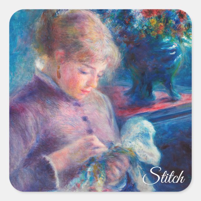 Renoir Stitch  Square Sticker (Front)