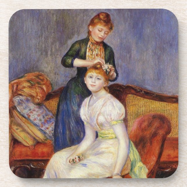 Renoir: The Coiffure Beverage Coaster (Front)