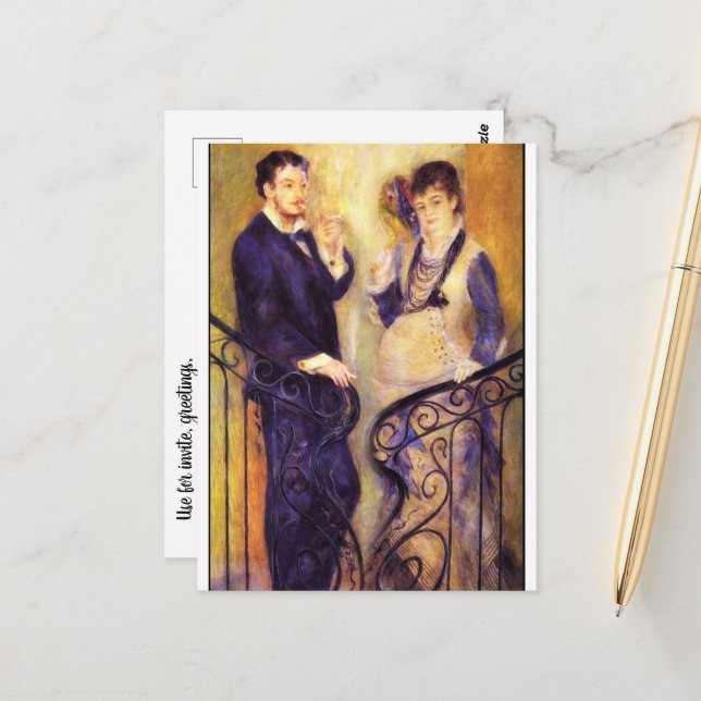 Renoir The Expectant Couple Postcard (Front/Back In Situ)