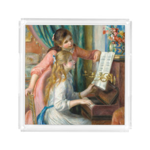 Renoir Two Girls at the Piano Print Music Fine Art Acrylic Tray
