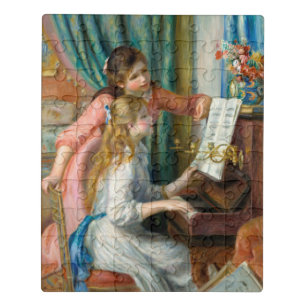 Renoir Two Girls at the Piano Print Music Fine Art Jigsaw Puzzle