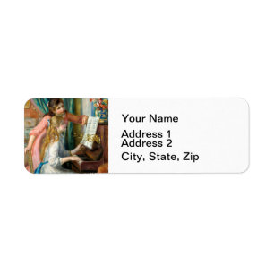 Renoir Two Girls at the Piano Print Music Fine Art Label