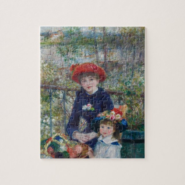 Renoir Two Sister On The Terrace Impressionist Art Jigsaw Puzzle (Vertical)
