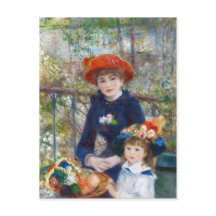 Renoir Two sisters on a terrace CC0402 Postcard
