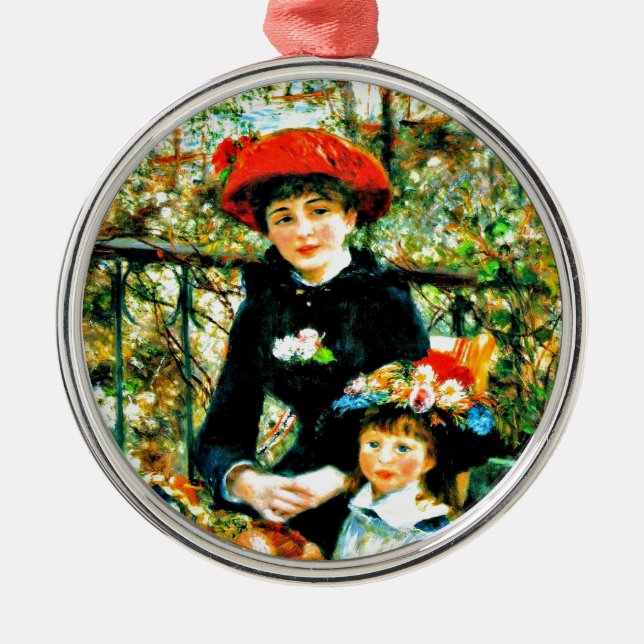 Renoir - Two Sisters on the Terrace Metal Ornament (Front)
