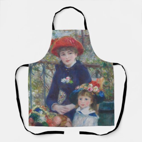 Renoir Two Sisters Terrace French Impressionism  Apron