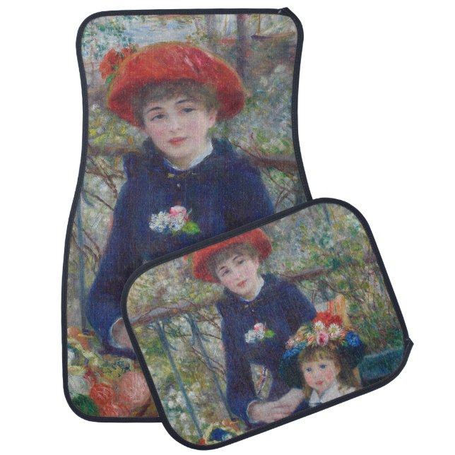 Renoir Two Sisters Terrace French Impressionism  Car Floor Mat (Set)