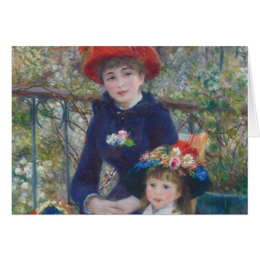 Renoir Two Sisters Terrace French Impressionism Cards (Front Horizontal)