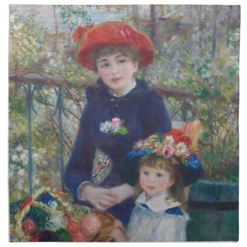 Renoir Two Sisters Terrace French Impressionism  Cloth Napkin
