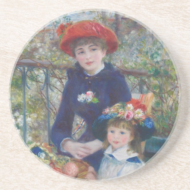 Renoir Two Sisters Terrace French Impressionism  Coaster (Front)