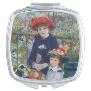 Renoir Two Sisters Terrace French Impressionism Compact Mirror