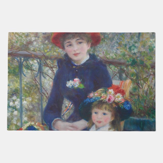 Renoir Two Sisters Terrace French Impressionism  Doormat (Front)