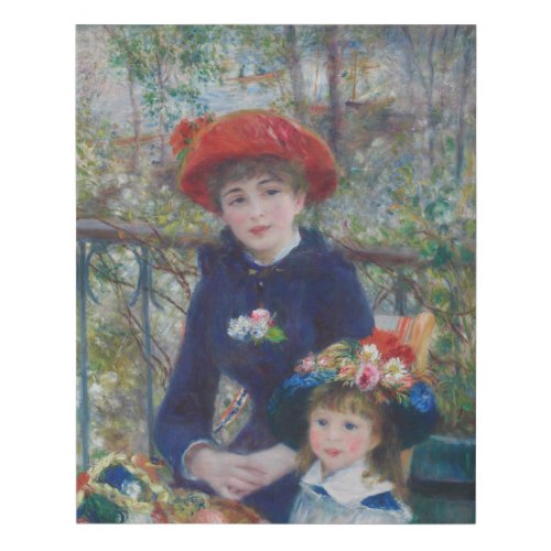 Renoir Two Sisters Terrace French Impressionism  Faux Canvas Print