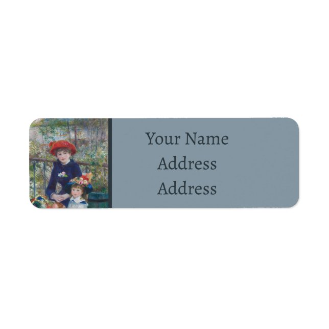 Renoir Two Sisters Terrace French Impressionism  Label (Front)