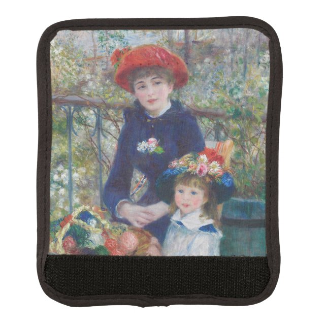 Renoir Two Sisters Terrace French Impressionism  Luggage Handle Wrap (Front)