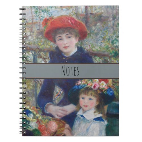 Renoir Two Sisters Terrace French Impressionism  Notebook
